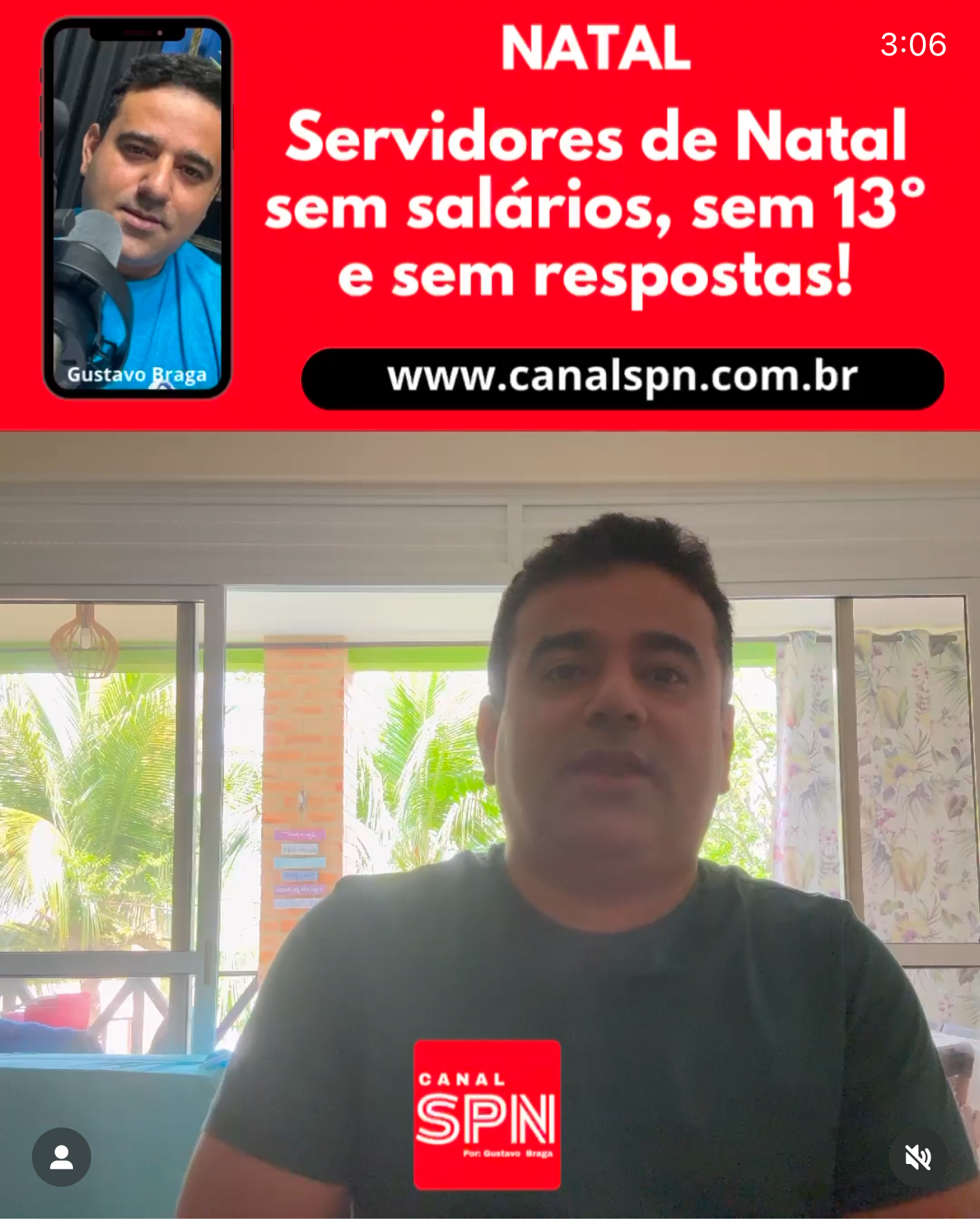 Vídeo no Instagram @canalspn